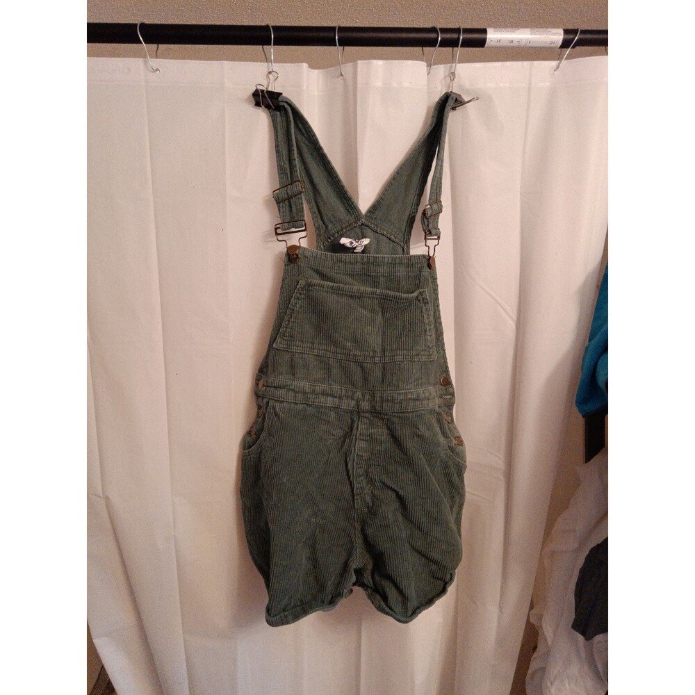 Princess Polly Kacey Short Overalls Gray Corduroy Sz 6